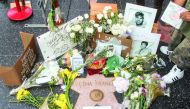 Flowers and mementos are left at a growing memorial at Aretha Franklin's star on the Hollywood Walk of Fame on August 16, 2018 in Los Angeles, California. The legendary soul singer passed away today in Detroit from pancreatic cancer at age 76. Gabriel Ols