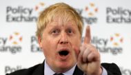FILE PHOTO: Britain's Foreign Secretary Boris Johnson delivers a speech on Brexit at the Policy Exchange in central London, Britain, February 14, 2018. REUTERS/Peter Nicholls/File Photo