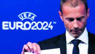 EFA President Aleksander Ceferin unveils the host nation for Euro 2024 during the announcement. Reuters/Denis Balibouse