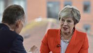 Britain's Prime Minister, Theresa May, appears on the BBC's Andrew Marr Show, in Birmingham, Britain September 30, 2018. Jeff Overs/BBC/Handout via REUTERS
