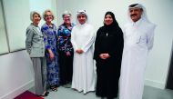 The inaugural Board of Trustees of University of Calgary in Qatar (UCQ) during a session at UCQ. 