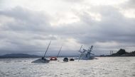 A shipwrecked Norwegian navy frigate 
