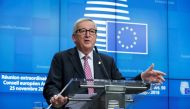 European Commission President Jean-Claude Juncker attends a news conference after the extraordinary EU leaders summit to finalise and formalise the Brexit agreement in Brussels, Belgium November 25, 2018. REUTERS/Yves Herman