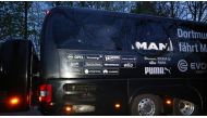 The Borussia Dortmund team bus is seen after an explosion near their hotel before their game against AS Monaco at Signal Iduna Park Dortmund Germany April 11  2017 Reuters  Kai Pfaffenbach