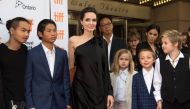 (FILES) In this file photo taken on September 11, 2017 (L-R) Maddox Chivan Jolie-Pitt, Pax Thien Jolie-Pitt, Angelina Jolie, Vivienne Marcheline Jolie-Pitt, Knox Leon Jolie-Pitt and Shiloh Nouvel Jolie-Pitt attend the premiere of 'First they Killed my Fat