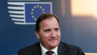 Swedish Prime Minister Stefan Lofven arrives at an European Union leaders summit in Brussels, Belgium October 17, 2018. Aris Oikonomou/ via Reuters
