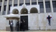 The United Arab Emirates embassy is pictured in the Syrian capital Damascus on December 27, 2018 after its reopening, the latest sign of efforts to bring the Syrian government back into the Arab fold.  AFP / Maher AL MOUNES