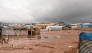 General view of a tent city flooded due to heavy rain, in Atme Camps Region in Idlib, Syria on December 27, 2018.  Burak Karacao?lu - Anadolu
