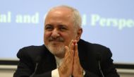 Iranian Foreign Minister Javad Zarif attends the geopolitical discussion event 