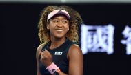 Japan's Naomi Osaka reacts after match point against Slovenia's Tamara Zidansek during their women's singles match on day four of the Australian Open tennis tournament in Melbourne on January 17, 2019. AFP / Greg Wood 
