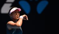 Japan's Naomi Osaka reacts after a point against Latvia's Anastasija Sevastova during their women's singles match on day eight of the Australian Open tennis tournament in Melbourne on January 21, 2019. AFP / Peter Parks 