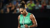 Serena Williams of the US reacts after a point against Romania's Simona Halep during their women's singles match on day eight of the Australian Open tennis tournament in Melbourne on January 21, 2019. AFP / Jewel Samad 
