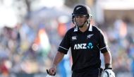 New Zealand's Ross Taylor (C) is dismissed during the third one-day international cricket match between New Zealand and India at Bay Oval in Mount Maunganui on January 28, 2019. AFP / AFP / MICHAEL BRADLEY