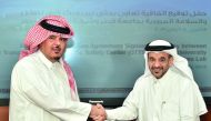 QU Vice-President for Academic Affairs, Dr Omar Al Ansari and Techno Lab Chairman, Sheikh Abdulrahman bin Jassim Al Thani