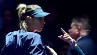 Russia's Maria Sharapova gets ready for her match against Australia's Daria Gavrilova at the St. Petersburg Ladies Trophy tennis tournament at Saint Petersburg's Sibur Arena on January 28, 2019. / AFP / Olga MALTSEVA