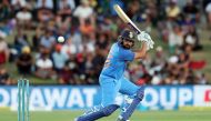 India's Rohit Sharma bats during the third one-day international cricket match between New Zealand and India at Bay Oval in Mount Maunganui on January 28, 2019. / AFP / MICHAEL BRADLEY