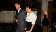 FILE PHOTO: Britain's Prince Harry and Meghan, Duchess of Sussex, arrive to attend the Endeavour Fund Awards in the Drapers' Hall in London, Britain February 7, 2019. Tolga Akmen/Pool via REUTERS/File Photo