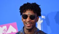  In this file photo taken on August 20, 2018 US rapper 21 Savage attends the 2018 MTV Video Music Awards at Radio City Music Hall in New York City. / AFP / ANGELA WEISS 
