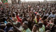 Supporters attend the final campaign rally of the Nigerian opposition Peoples Democratic Party (PDP) presidential candidate on February 14, 2019, at Ribadu Square in Jimeta, Adamawa State, eastern Nigeria, ahead of the country's presidential and legislati