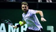 Switzerland's Stan Wawrinka in action during his Final match against France's Gael Monfils Reuters/Yves Herman