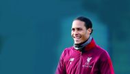  Liverpool's Virgil van Dijk during training. Reuters/Carl Recine
