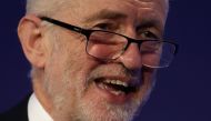 Britain's main opposition Labour Party leader Jeremy Corbyn speaks during the National Manufacturing Conference in London on February 19, 2019. AFP / Daniel Leal-Olivas 