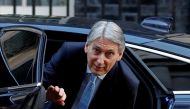 Britain's Chancellor of the Exchequer Philip Hammond is seen outside of Downing Street in London, Britain, February 19, 2019. REUTERS/Peter Nicholls