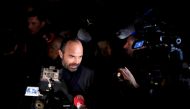 FILE PHOTO: French Prime Minister Edouard Philippe speaks to the media during a national gathering to protest antisemitism and the rise of anti-Semitic attacks in the Place de la Republique in Paris, France, February 19, 2019. REUTERS/Gonzalo Fuentes