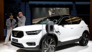 FILE PHOTO: Volvo's new XC40 SUV is displayed during a media preview at the Auto China 2018 motor show in Beijing, China April 25, 2018. REUTERS/Jason Lee