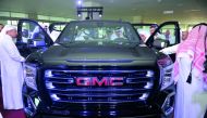 New GMC Sierra launch at GMC showroom in Industrial Area, yesterday. Pic: Abdul Basit / The Peninsula