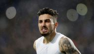 FC Porto's Alex Telles celebrates scoring their third goal. Reuters/Miguel Vidal