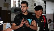 File photo of the football while in detention in Thailand. Reuters