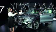 A BMW X7 is displayed during the private preview held at the St. Regis Hotel in Doha yesterday. Pic: Salim Matramkot/The Peninsula