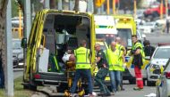 An injured person is loaded into an ambulance following a shooting at the Al Noor mosque in Christchurch, New Zealand, March 15, 2019. REUTERS/SNPA/Martin Hunter 