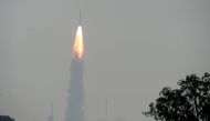 The Indian Space Research Organisation's (ISRO) Polar Satellite Launch Vehicle (PSLV-C45) launches India's Electromagnetic Spectrum Measurement satellite 'EMISAT' -- along with 28 satellites from other countries including Lithuania, Spain, Switzerland and