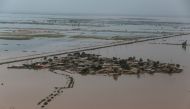 An aerial view of flooding in Khuzestan province, Iran, April 5, 2019. Mehdi Pedramkhoo