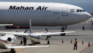 An Airbus A340 airplane of Mahan Air is seen at Simon Bolivar International Airport outside Caracas, Venezuela April 8, 2019. Reuters/Carlos Garcia Rawlins