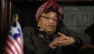 Ellen Johnson Sirleaf speaks during an interview with Reuters in Brussels, November 25, 2013. 
