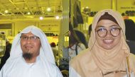 Abu Mohamed and Indira (R).