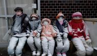 This picture taken on March 16, 2019 shows life-size dolls displayed at a roadside in the tiny village of Nagoro in western Japan. AFP / Kazuhiro Nogi