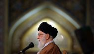 FILE PHOTO: Iran's Supreme Leader Ayatollah Ali Khamenei on March 21, 2019 shows him addressing crowds of Iranians gathering in the northeastern holy city of Mashhad for a celebration of Noruz, the Persian New Year. AFP