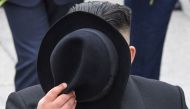 North Korean leader Kim Jong Un attends a wreath-laying ceremony at a WWII memorial in the far-eastern Russian port of Vladivostok on April 26, 2019. AFP / Kirill Kudryavtsev 