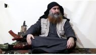 A bearded man with Islamic State leader Abu Bakr al-Baghdadi's appearance speaks in this screen grab taken from video released on April 29, 2019. Islamic State Group/Al Furqan Media Network/Reuters TV
