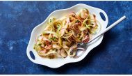 Shaved Rhubarb and Radish Salad with Apple Cider Vinaigrette. Photo by Stacy Zarin Goldberg for The Washington Post