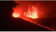 This video grab released by AFPTV shows the Mount Etna, Europe's biggest active volcano, erupting, on May 31, 2019 near Catania, due to the opening of two eruptive fractures according to the volcanologists of the Ingv Etna Observatory. / AFP / AFPTV / Ale