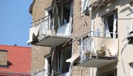 Damaged balconies and windows are seen at a block of flats that were hit by an explosion Friday morning, June 7, 2019 in Linkoping, central Sweden. - Sweden OUT / AFP / TT News Agency / JEPPE GUSTAFSSON 