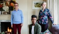 The law allows authorities to keep rejected asylum seekers facing deportation in regular prisons but separated from the prisoners. This file photo shows two german citizens, Charles Elliott and wife Catharine, who have been hosting, Hussein, 20, from Ethi