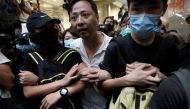 Anti-extradition bill protesters occupy the Revenue Tower in Hong Kong, China, June 24, 2019. REUTERS/Ann Wang