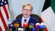Brian Hook, the US Special Representative for Iran, speaks during a press conference in Kuwait City on June 23, 2019. AFP / Yasser Al-Zayyat