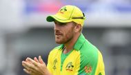 Australian captain Aaron Finch looks on in the field during the 2019 Cricket World Cup group stage match between England and Australia at Lord's Cricket Ground in London on June 25, 2019.  AFP / Saeed Khan